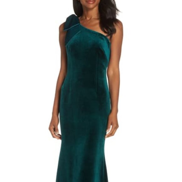 Bow Gown Eliza J Emerald Green Dress Macy's Eliza J One
